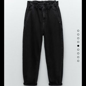 Zara baggy paper bag jeans